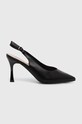 Answear Lab pantofi cu toc calcai expus negru A1..HKK