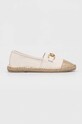 Answear.LAB espadryle skórzane płaski beżowy SR24501.HWK