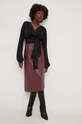 Sukně Answear.LAB c6619.FKK burgundské WW24