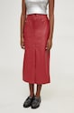 Answear Lab fustă uni rosu 7781.TKK