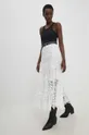 Βαμβακερή φούστα Answear Lab λευκό