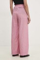 Îmbrăcăminte Answear Lab pantaloni de bumbac sng.spd05o.tjs roz