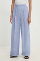 Answear Lab pantaloni de bumbac sng.spd05o.tjs albastru WW24