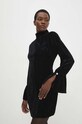 Obleka iz velurja Answear.LAB črna a10358.idb