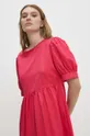 rózsaszín Answear Lab pamut ruha