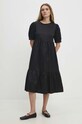 Bavlnené šaty Answear.LAB 25531.th čierna WW24