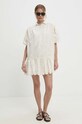 Answear Lab rochie din bumbac 18217.tjs bej WW24