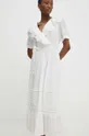 fehér Answear Lab pamut ruha