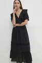 Bavlnené šaty Answear Lab čierna