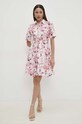 Bavlněné šaty Answear.LAB pk2723.ijs růžová WW25