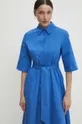 голубой Хлопковое платье Answear Lab