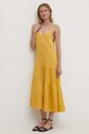 Answear Lab vestito in cotone 16523.tjs giallo WW24