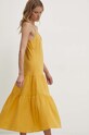 Answear Lab sukienka bawełniana żółty 16523.tjs