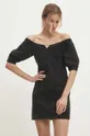 μαύρο Φόρεμα τζιν Answear Lab Γυναικεία