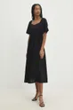 μαύρο Φόρεμα με λινό Answear Lab