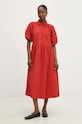 Answear Lab sukienka bawełniana sng.ssd07w.tjs czerwony WZ24