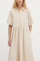 Answear Lab sukienka bawełniana beżowy sng.ssd07w.tjs