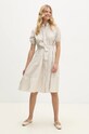 Bavlněné šaty Answear.LAB sng1a.tjs béžová WZ24