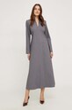 Vlněné šaty Answear.LAB 65330.IKK šedá WW24