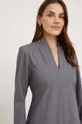 siva Obleka z volno Answear Lab