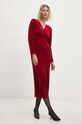 Answear Lab rochie de catifea 7224.TWK rosu WW24