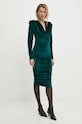 Answear Lab rochie de catifea 7002.TKK verde WW24