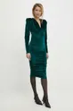 Βελούδινο φόρεμα Answear Lab πράσινο