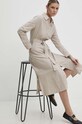 Φόρεμα με λινό Answear.LAB 41011a.fh μπεζ WW24