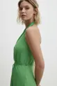 zielony Answear Lab sukienka z lnem