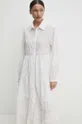 Хлопковое платье Answear Lab белый
