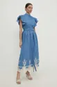 modrá Bavlnené šaty Answear Lab