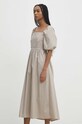 Хлопковое платье Answear.LAB 1136.iw бежевый WW24