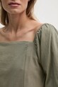 Хлопковое платье Answear.LAB 35189.TWK зелёный