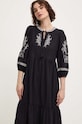 Bavlnené šaty Answear.LAB čierna 23086.TWK