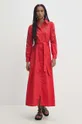 Бавовняна сукня Answear Lab червоний