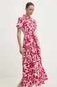 rózsaszín Answear Lab pamut ruha Női