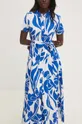 Βαμβακερό φόρεμα Answear Lab μπλε