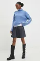 Answear Lab gyapjú pulóver kék