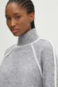 szürke Answear Lab gyapjú pulóver