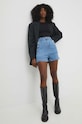 Answear Lab pantaloni scurti jeans jeans albastru 4b809.fjs