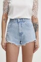 Answear Lab pantaloni scurti jeans jeans albastru k102.fh