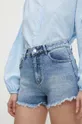 modrá Rifľové krátke nohavice Answear Lab Dámsky