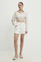 Rifľové krátke nohavice Answear Lab biela