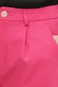 rózsaszín Answear Lab vászon rövidnadrág