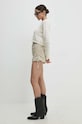 Answear Lab pantaloni scurti jeans 5383.pjs bej WW24
