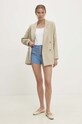 Answear Lab pantaloni scurti jeans KV122C.HWK albastru WW24