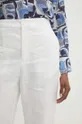 білий Льняні штани Answear Lab