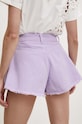 Дрехи Дънков къс панталон Answear.LAB 18286.tjs виолетов