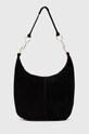 Answear Lab geanta de mana din piele intoarsa uni negru it0337.FKK