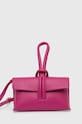Answear Lab poseta de piele uni roz 864.HKK